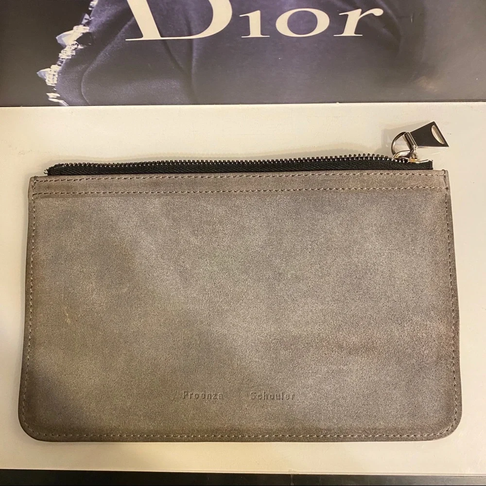 Proenza Schouler gray suede‎ purse small